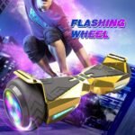 Electric Hoverboard for Kids with Flashing Wheels, Dual 200W Motors Hover Board with 6.5" All Terrain Tire, 6 Miles Max Range, Self Balancing Scooter Supports Up to 165 lbs (Gold) - Image 3