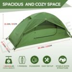 Clostnature Crux Lightweight Tent for Backpacking - 1/2/3/4 Person Ultralight Backpacking Tent, Waterproof Easy Setup Camping Tent, Hiking Tent for Outdoor, Hiking and Mountaineering - Image 3
