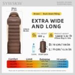 Down Sleeping Bag with Pillow, Ultralight Rectangular Sleeping Bag for Adults, Youth Backpacking,Hiking and Camping Outdoor with YKK Two-Way Zipper 680 FP Down - Image 3