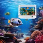 Fake Fish Tank,Artificial Aquarium Decorations,Fake Aquarium Decor,Virtual Ocean Moving Fish lamp for Bedroom Office Décor,Gift for Kids and Cat - Image 4