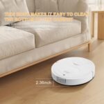 Robot Vacuum and Mop Combo,3 in 1 Mopping Robot Vacuum Cleaner,Obstacle Avoidance, Easy to use, Slim, Quiet,Low Noise, Ideal for Pet Hair Hard Floor and Daily Cleaning,Low Pile Carpet (White) - Image 6