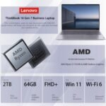 Lenovo ThinkBook 16 Gen 7 Business Laptop, 16” FHD+, AMD Ryzen 5 7533HS, 32GB DDR5, 1TB SSD, Wi-Fi 6, HDMI, Fingerprint, SD Card Reader, HD Webcam with Privacy Shutter, Windows 11 Pro, w/Bundle - Image 3
