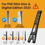 KIWIHOME Cooling Fan for PS5 Slim, Efficient Cooling Accessories with 4 Fans, Quiet Cooler with Adjustable Speed, Auto On/Off, USB3.0 Port & LED, Not for PS5 2020/Pro 2024 - Image 3