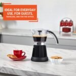 Imusa 6 or 3 Cup Electric Espresso Maker Black Coffee Machine for Cuban Coffee, Moka and Espresso Drinks - Image 5