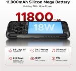 DOOGEE Blade 20 Pro Rugged Phone Unlocked,Android 15,Octa Core,24GB+256GB,11800mAh Rugged Smartphone with 125dB Speakers,6.6" HD Display,50MP+Night Vision Camera,Face ID/Fingerprint/NFC/WIFI6/OTG - Image 4