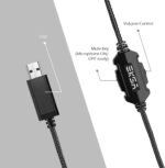 EKSA E1000 USB Gaming Headset for PC, Computer Headphones with Microphone/Mic Noise Cancelling, 7.1 Surround Sound, RGB Light - Wired Headphones for PS4, PS5 Console, Laptop, Call Center - Image 3
