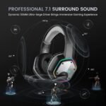 EKSA E1000 USB Gaming Headset for PC, Computer Headphones with Microphone/Mic Noise Cancelling, 7.1 Surround Sound, RGB Light - Wired Headphones for PS4, PS5 Console, Laptop, Call Center - Image 5