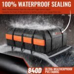 Car Rooftop Cargo Carrier Bag, Asinking 22 Cubic Feet Waterproof Tear-Resistant Car Roof Bag for All Vehicle with/Without Racks - Non-Slip Mat, 6 Door Hooks, 2 Extra Straps, Luggage Lock - Image 3