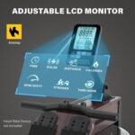 SNODE Rowing Machine for Home Use, Sturdy Rower Machine with 350lb Weight Capacity, LCD Monitor, Ergonomic Seat, Dual Rail - Image 5