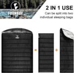 0 Degree Double Sleeping Bag for Adults, 2 Person Cold Weather Queen Size Sleeping Bag for Camping, RV Travel, or Family Outdoors - Image 4