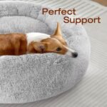 JOLLYVOGUE Dog & Cat Bed, Calming Anti-Anxiety Pet Bed for Small Dogs, Fluffy Donut Cushion for Small and Medium Pets (20") - Image 3