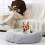 JOLLYVOGUE Dog & Cat Bed, Calming Anti-Anxiety Pet Bed for Small Dogs, Fluffy Donut Cushion for Small and Medium Pets (20") - Image 5
