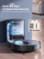 Vyzzle E20 Robot Vacuum and Mop, 60-Day Robot Vacuum Self Emptying, 5500Pa Suction, Zoned & Scheduled Cleaning, LiDAR Navigation, Vacuum Robot for Pet Hair, Carpets, Floors, WiFi/App/Voice Control - Image 3