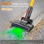 Cordless Vacuum Cleaner, 40KPA/40Mins, LED Display, Lightweight Stick Vacuum with Powerful Suction, Self-Standing, Green Light, Rechargeable Vacuum Cleaners for Home Pet Hair Carpet Hard Floors - Image 3