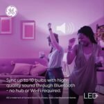 GE LED+ Color Changing Speaker LED Light Bulb, BR30 Indoor Floodlight Bulb, Soft White and Multicolor (1 Pack) - Image 4