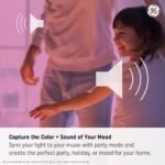 GE LED+ Color Changing Speaker LED Light Bulb, BR30 Indoor Floodlight Bulb, Soft White and Multicolor (1 Pack) - Image 6