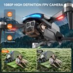 Drone with Camera - Foldable Brushless Motor Drone for Adults/Kids, 1080P HD RC quadcopter. Waypoint Fly, Altitude Hold, One Key Take Off/Landing, Gesture Selfie, 3D Flip, Long Flight Time - Image 3