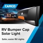 Camco RV Bumper Cap Solar Light — Motion-Activated Lighting – Fits 4" Square RV Bumpers – Helps Keep Bugs Out & Allows for RV Sewer Hose Storage Inside Bumper (40332) - Image 3