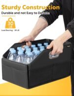 Car Seat Organizer, Front Seat Organizer, Collapsible Car Organizer and Storage for Backseat and Passenger Seat, Big Capacity with Elastic Bands can Hold Cups, Car Travel Essentials for Kids - Image 4