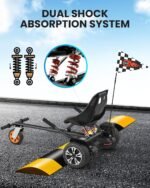 Gyroor Self Balancing Scooters Seat Attachment - Go Kart Conversion for 6.5'' to 10'' Self Balancing Scooters, Adjustable Frame Length, Perfect for Kids and Adults - Image 3