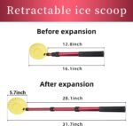 DECOHS Adjustable Ice Fishing Skimmer Scoop-Winter Ice Fishing Scooper with Long Handle-Ice Fishing Gear for Scooping out Ice While Fishing - Image 3