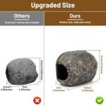 Upgraded Magnetic Detachable Aquarium Hideaway Rock Cave to Check Your Aquatic Pets to Breed, Play and Rest Safe and Non-Toxic Resin Fish Tank Viewing Hideout Ornaments - Image 4