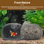 Upgraded Magnetic Detachable Aquarium Hideaway Rock Cave to Check Your Aquatic Pets to Breed, Play and Rest Safe and Non-Toxic Resin Fish Tank Viewing Hideout Ornaments - Image 6
