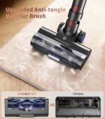 NADALY Cordless Vacuum Cleaner, Powerful Stick Vacuum with 45min Runtime, Anti-Tangle Vacuum Cleaners for Home, 1.5L Dust Cup, Rechargeable Wireless Vacuum for Hardwood Floor Carpet Pet Hair - Image 4