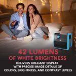 RCA - RPJ060 Portable Projector Home Theater Entertainment System, Long Lasting Battery - 2.5 Hours per Charge - Outdoor, Rechargeable, Speakers - Enjoy without any Cable on the go - Phone/Stick/PC - Image 6