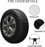 I Hate Out Camper Spare Tire Cover Spare Tire Cover Wheel Protectors Universal for Trailer Tires Camping Weatherproof Universal for Rv Travel Trailers Accessories 14" 15" 16" 17" - Image 3