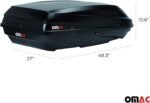 OMAC Rooftop Cargo Carrier Hard Shell, 8 Cubic Feet Cargo Box for Roof Rack, Dual-Side Opening, Waterproof Roof Box, Car Roof Carrier Hard Shell, Matt Black with Security Keys - Image 3