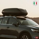 OMAC Rooftop Cargo Carrier Hard Shell, 8 Cubic Feet Cargo Box for Roof Rack, Dual-Side Opening, Waterproof Roof Box, Car Roof Carrier Hard Shell, Matt Black with Security Keys - Image 4