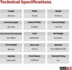 OMAC Rooftop Cargo Carrier Hard Shell, 8 Cubic Feet Cargo Box for Roof Rack, Dual-Side Opening, Waterproof Roof Box, Car Roof Carrier Hard Shell, Matt Black with Security Keys - Image 5