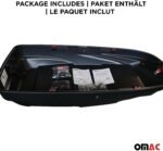 OMAC Rooftop Cargo Carrier Hard Shell, 8 Cubic Feet Cargo Box for Roof Rack, Dual-Side Opening, Waterproof Roof Box, Car Roof Carrier Hard Shell, Matt Black with Security Keys - Image 6