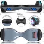 LIEAGLE Hoverboard, 6.5" Self Balancing Scooter Hover Board with Bluetooth Wheels LED Lights for Kids Adults - Image 3