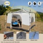 REDCAMP Canopy Camping Tent for Pop Up Canopy Tent, Inner Tent Converts Straight Leg 10'x10' or 10'x20' Canopy into Camping Tent, Fits 4-6 Person(Frame/Shelter NOT Included) - Image 8