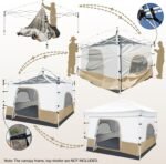 REDCAMP Canopy Camping Tent for Pop Up Canopy Tent, Inner Tent Converts Straight Leg 10'x10' or 10'x20' Canopy into Camping Tent, Fits 4-6 Person(Frame/Shelter NOT Included) - Image 10