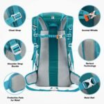 HOMIEE 50L Hiking Backpack Travel Bag Waterproof Camping Rucksack with Rain Cover Lightweight Backpacking Backpack - Image 3