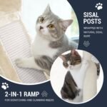 Allewie 68 Inches Cat Tree/House and Towers for Big Feline/Scratching Post/Multi-Level Large Kitty Climbing Tree with Condo/Beige - Image 5