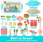 Pet Sensory Bin,Hamster and Rabbit Habitat,Animal Sensory Sand Kit for Boys and Girls, Pet Sensory Toys,Summer Beach Toys, Sandbox Play Set for Toddler Ages 3 4 5 6 7 8 - Image 4