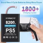 2PCS Battery Compatible with PS5/LIP1708 (New Upgrade), 8200mAh New 0 Cycle High Capacity Battery for PlayStation 5 Controller CFI-ZCT1W - Image 4
