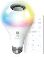 GE LED+ Color Changing Speaker LED Light Bulb with Remote, Daylight and Multicolor, A21 Standard Bulb (1 Pack) - Image 6