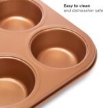 Ecolution Non-Stick Toaster Oven Bakeware Set, 4 Piece, Carbon Steel, Easy to Clean and Perfect for Single Servings, Copper - Image 7