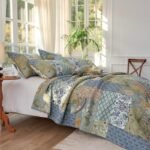 Secgo King Size Comforter Set- 100% Cotton Quilt King Size Set, Green, Sage bedspreads (96 * 108 Inch) with 2 Pillow Shams, Patchwork Reversible Lightweight Bedding - Image 4