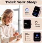 Smart Watch for Men Women with Bluetooth Call,Alexa Built-in Smartwatch,1.8" DIY Dial Fitness Watch with 100+ Sport Mode,IP68 Waterproof Watch Compatible with Android iOS - Image 4