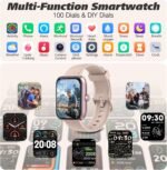 Smart Watch for Men Women with Bluetooth Call,Alexa Built-in Smartwatch,1.8" DIY Dial Fitness Watch with 100+ Sport Mode,IP68 Waterproof Watch Compatible with Android iOS - Image 8