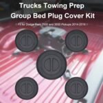 Bed Plug Cover Kit Compatible with 2014-2019 Dodge Ram 2500 3500 Pickups Replacement 68225506AA,Hitch Covers for Truck with 5th Wheel/Gooseneck Towing Setups/Trailer Tow Cover，Vanshly - Image 3