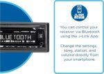 Jensen JCR311 10 Character LCD Single DIN Car Stereo Radio CD Player Push to Talk Assistant Bluetooth Hands Free Calling & Music Streaming AM/FM Radio USB Playback & Charging - Image 6