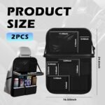 2025 Upgraded Backseat Car Organizer,Multifunctional Back Seat Car Organizer with Cars Tray & Cup Holder,Roadtrip Essentials Foldable Back of Seat Cars Organizers for Most Vehicles - Image 3