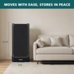 Smug Compact Armless Treadmill, Quiet Under Desk Walking Pad, 200 Lbs Capacity 3 in 1 Portable Walking Treadmill, Space Saving Design for Home & Office - Image 4